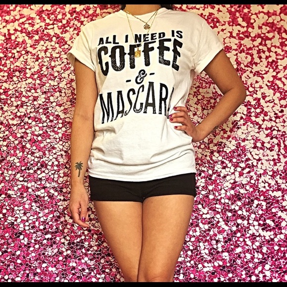 COFFEE & MASCARA Graphic Tees - Picture 2 of 2
